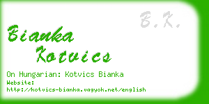 bianka kotvics business card